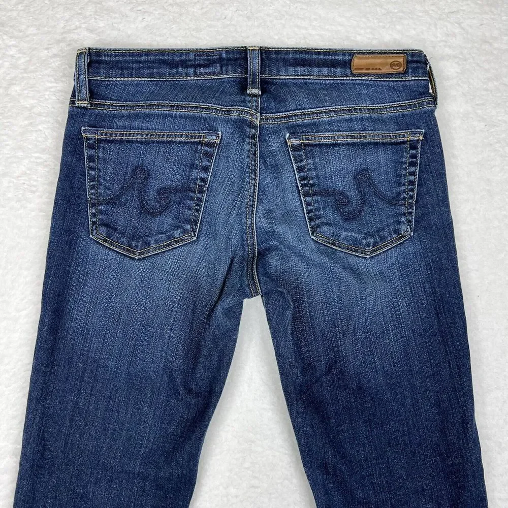 Adriano Goldschmied Jeans Womens 27R Blue Wash Stevie Slim Straight Fray Hem USA